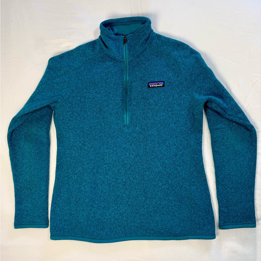 Patagonia Women's Teal Quarter Zip Better Sweater | S
